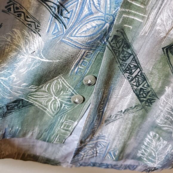 HOLLIS RIVER Mens XL Cotton Short Sleeve Hawaiian Beach Surf Button Shirt - Picture 5 of 13